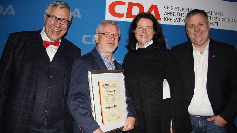 Verleihung Ehrenvorsitz der CDA an Winfried Marx Verleihung Ehrenvorsitz der CDA an Winfried Marx
